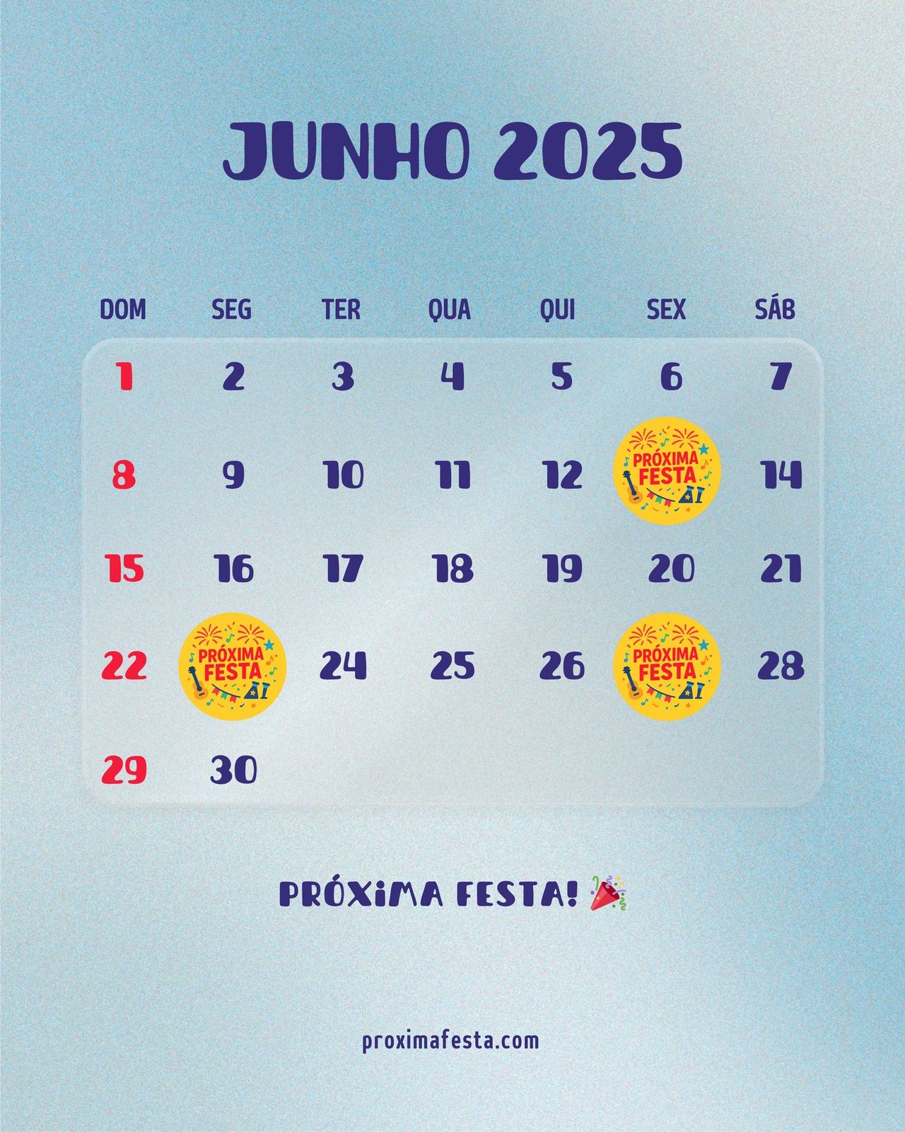 Próxima Festa publicação
